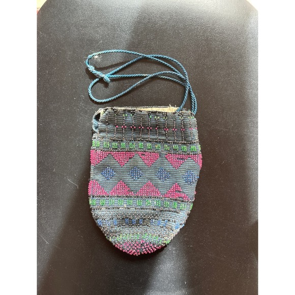 Antique Glass Beaded Purse Edwardian or 1920's - Picture 4 of 8